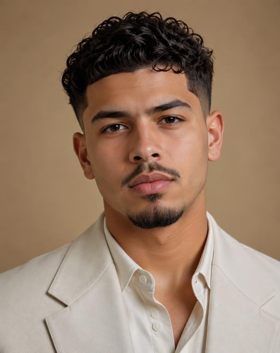The Curly Top Drop Fade